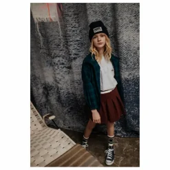 Jupe Plissée Coton Bio | Bordeaux