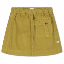 Jupe Poches Coton Bio | Vert kaki