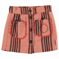 Jupe Rayée Coton Bio | Rose
