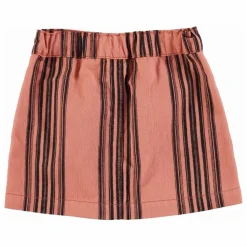 Jupe Rayée Coton Bio | Rose