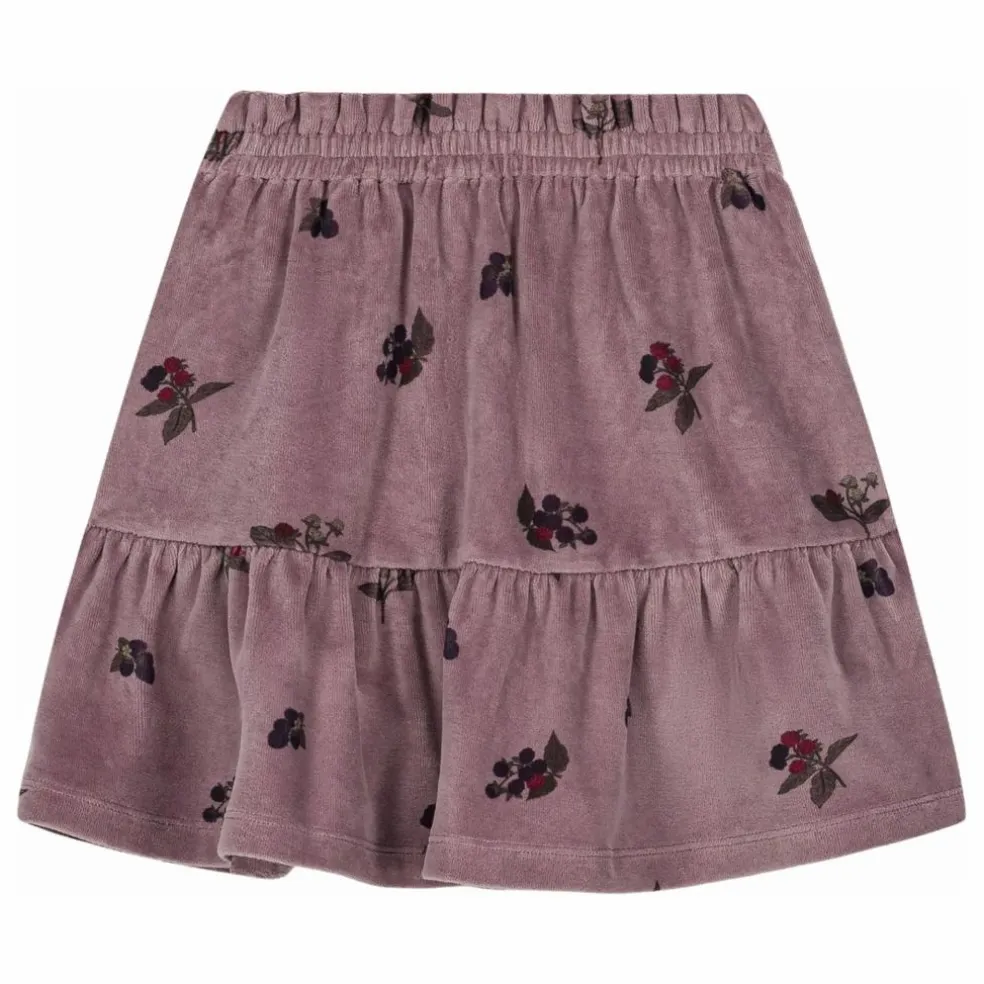 Jupe Samba Mûres Velours Coton Bio | Mauve
