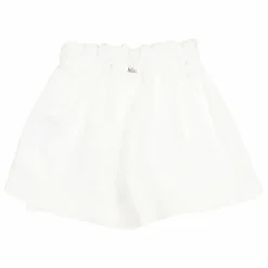 Jupe Short Unie Lin | Blanc