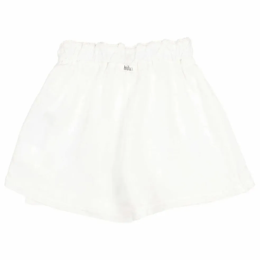 Jupe Short Unie Lin | Blanc