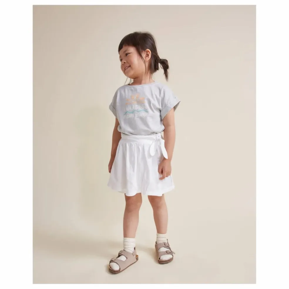Jupe Short Unie Lin | Blanc
