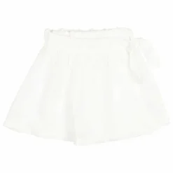 Jupe Short Unie Lin | Blanc