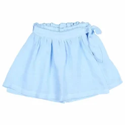 Jupe Short Unie Lin | Bleu ciel