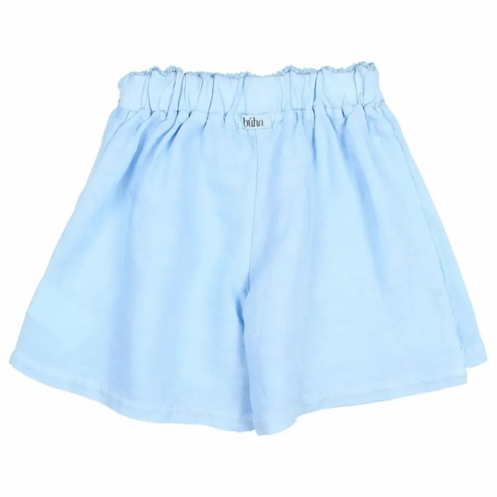 Jupe Short Unie Lin | Bleu ciel