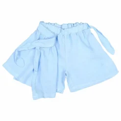 Jupe Short Unie Lin | Bleu ciel