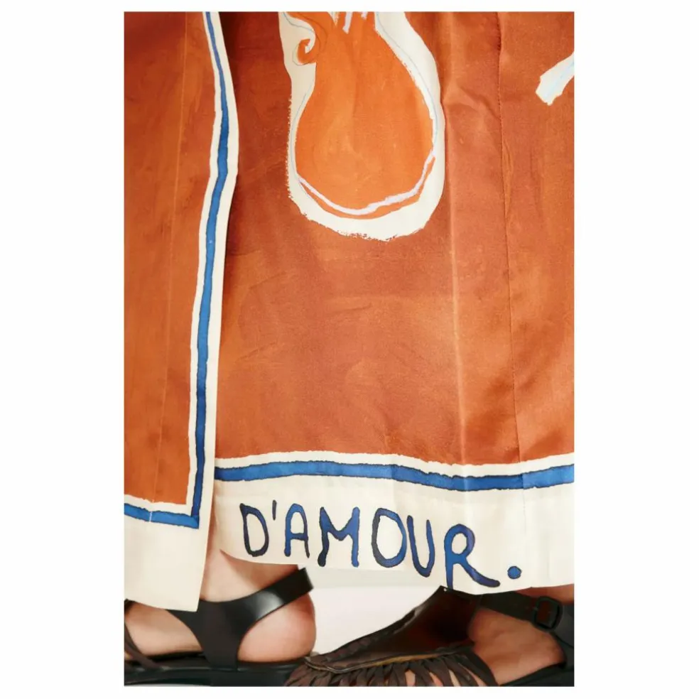 Jupe Soleil D'Amour Soie | Rouille