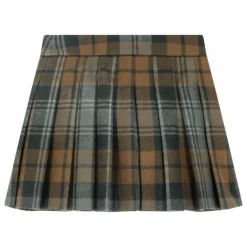 Jupe Talissa Carreaux Twill Laine | Marron