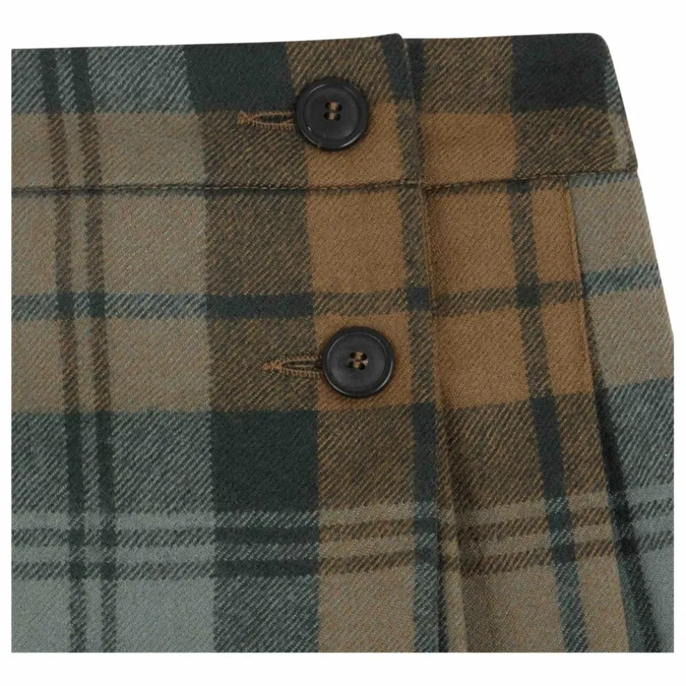 Jupe Talissa Carreaux Twill Laine | Marron