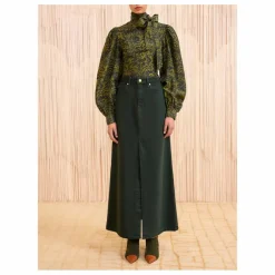 Jupe The Anais Denim | Vert foncé