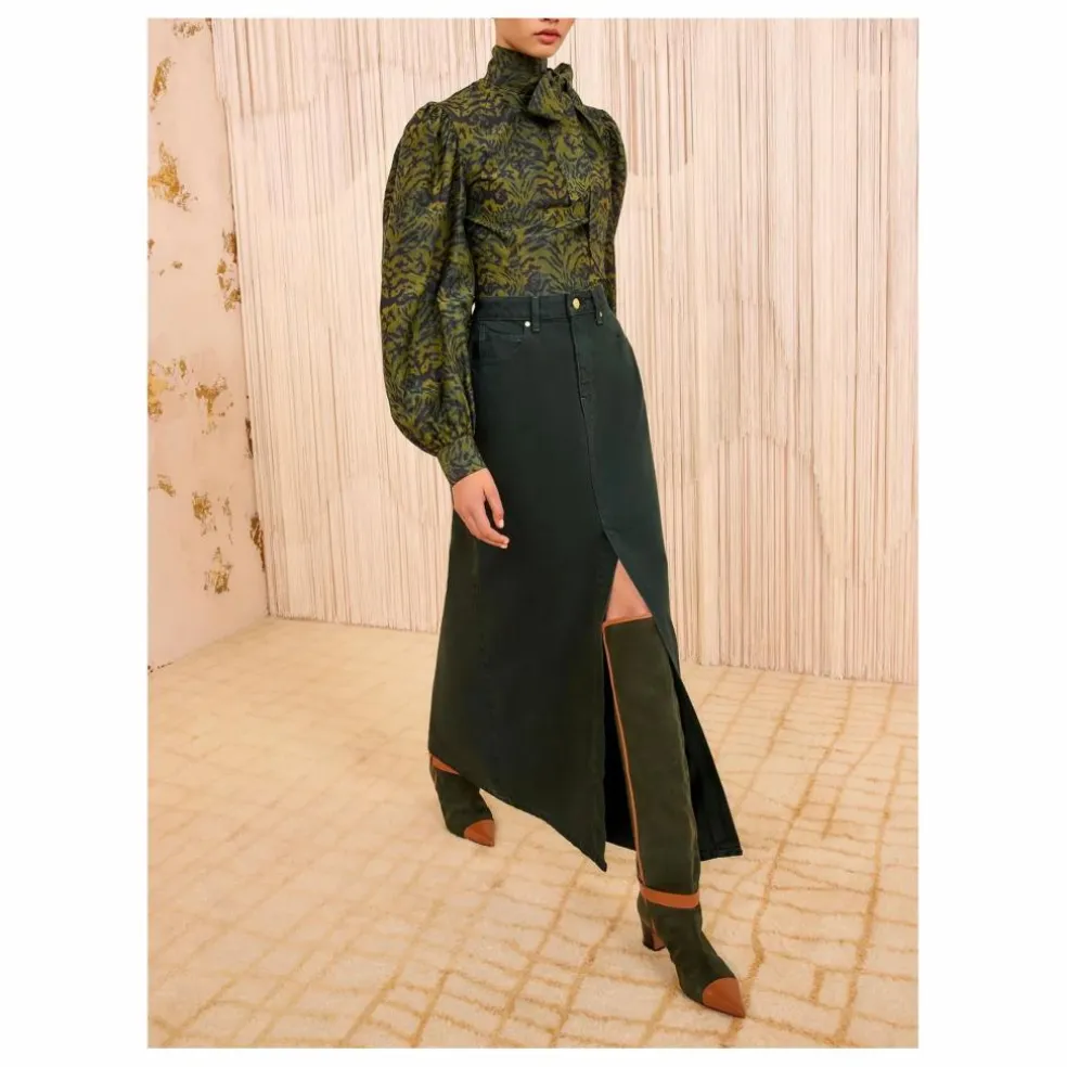 Jupe The Anais Denim | Vert foncé