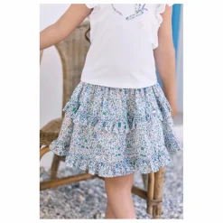 Jupe Volants Liberty | Blanc