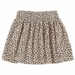 Jupe Volants Léopard Eponge Coton Bio | Rose pâle