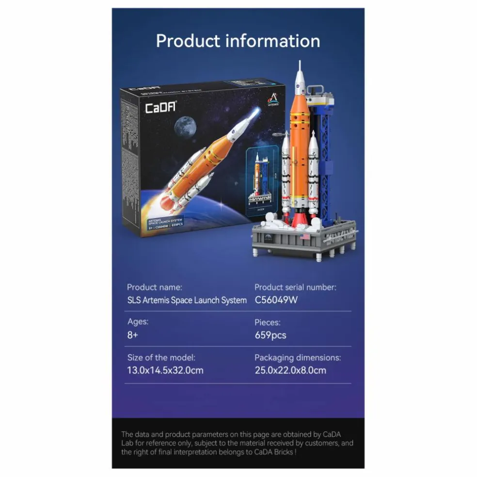 Kit de construction - NASA Fusée Artemis SLS - 659 pièces