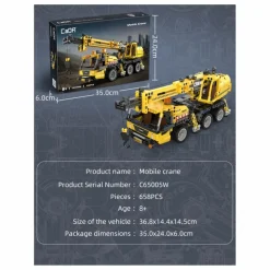 Kit de construction Grue - 658 pièces