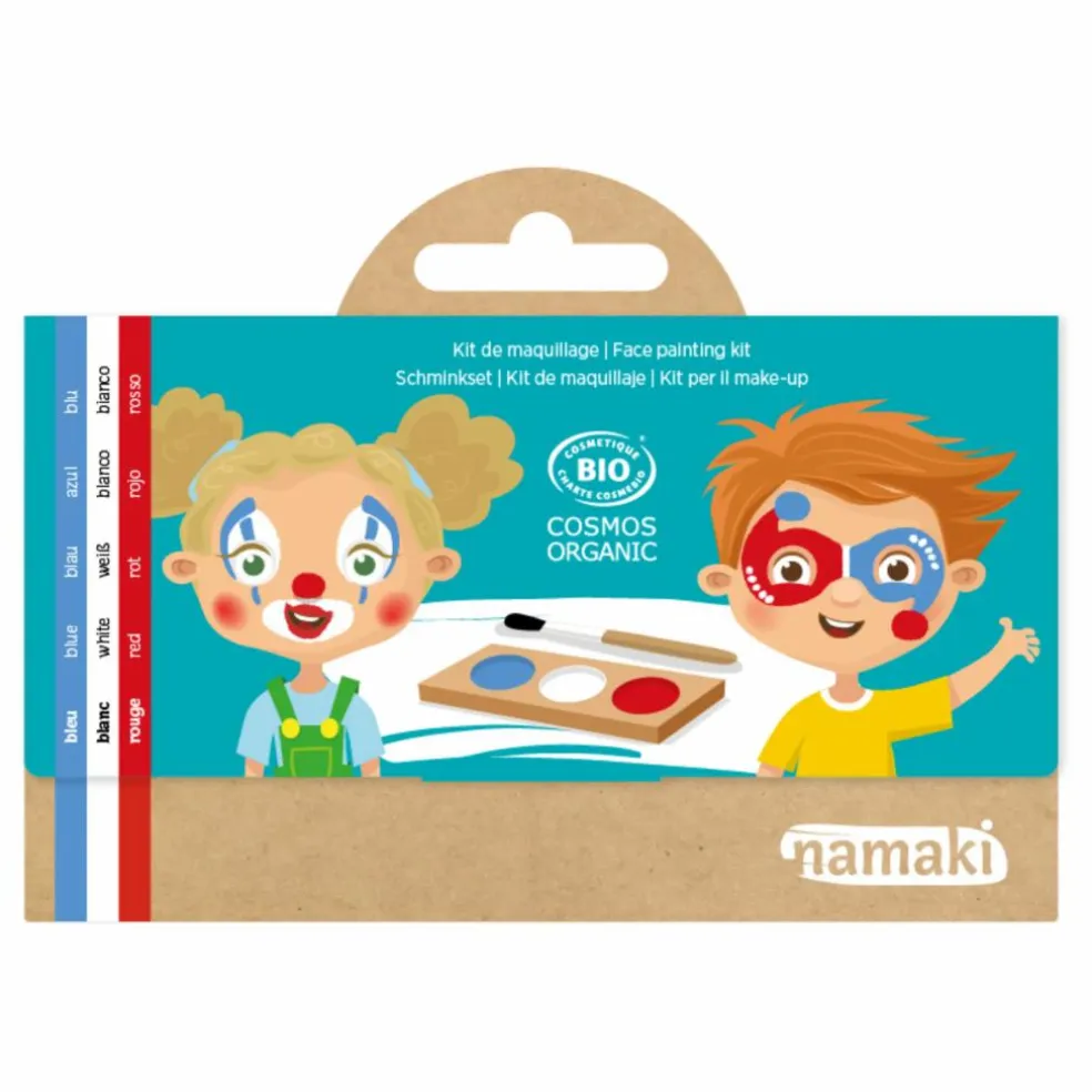 Kit de maquillage 3 fards Clown & Arlequin | Bleu