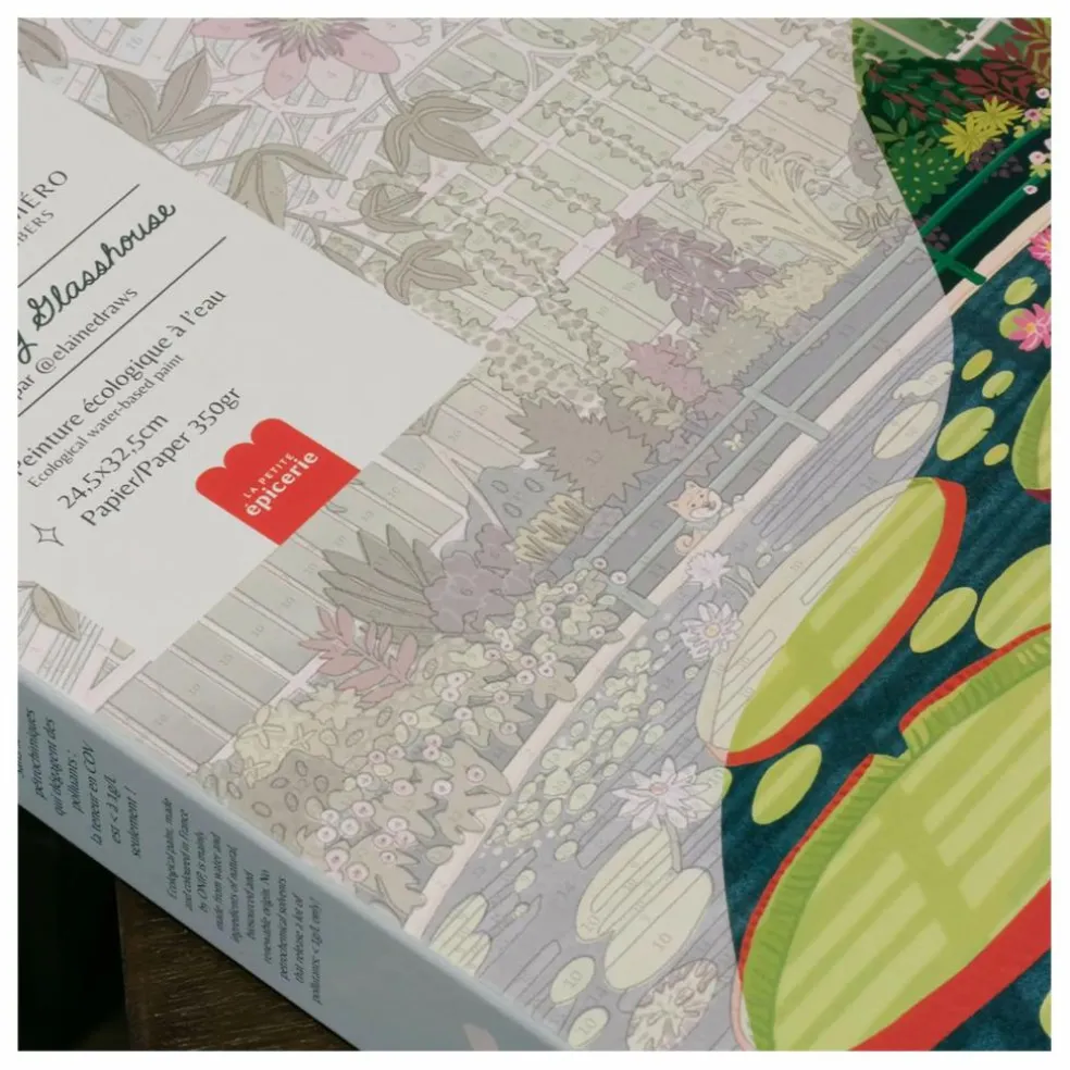 Kit de peinture au numéro - Waterlily Glasshouse par Elaine Lee