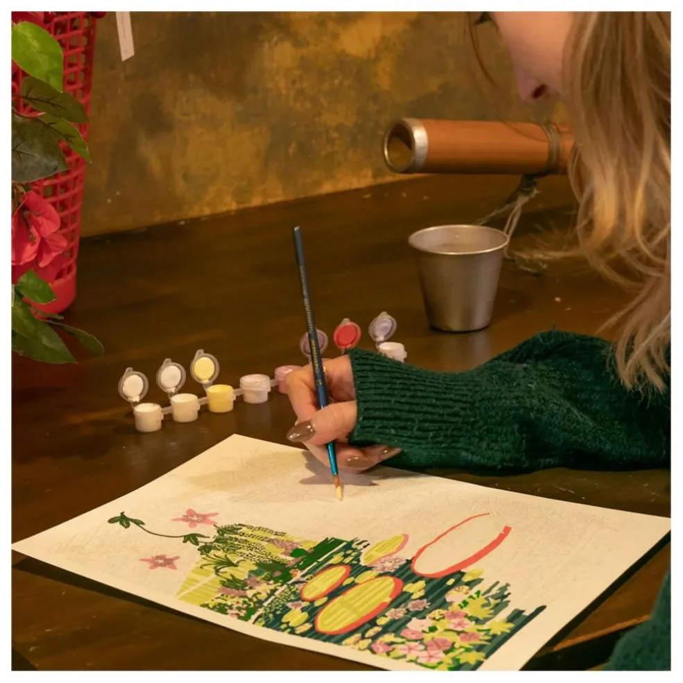 Kit de peinture au numéro - Waterlily Glasshouse par Elaine Lee