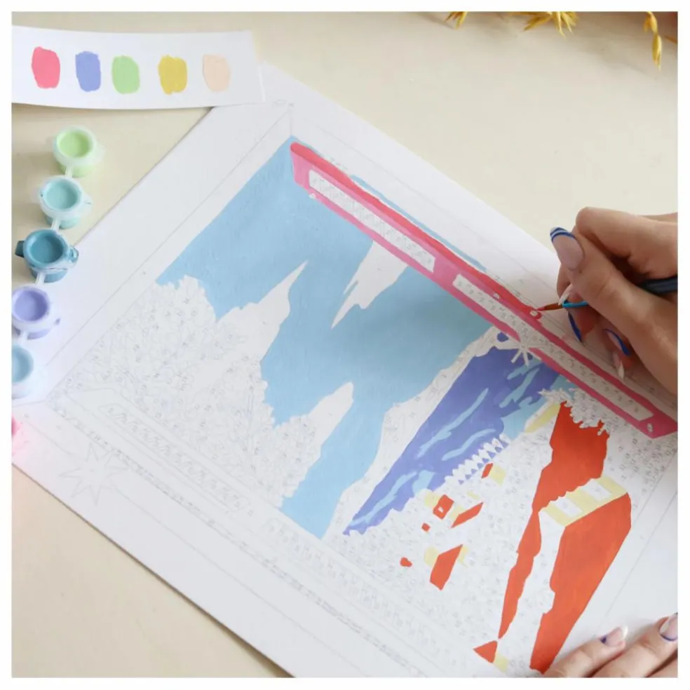 Kit de peinture au numéro - Fenêtre ouverte sur Naples