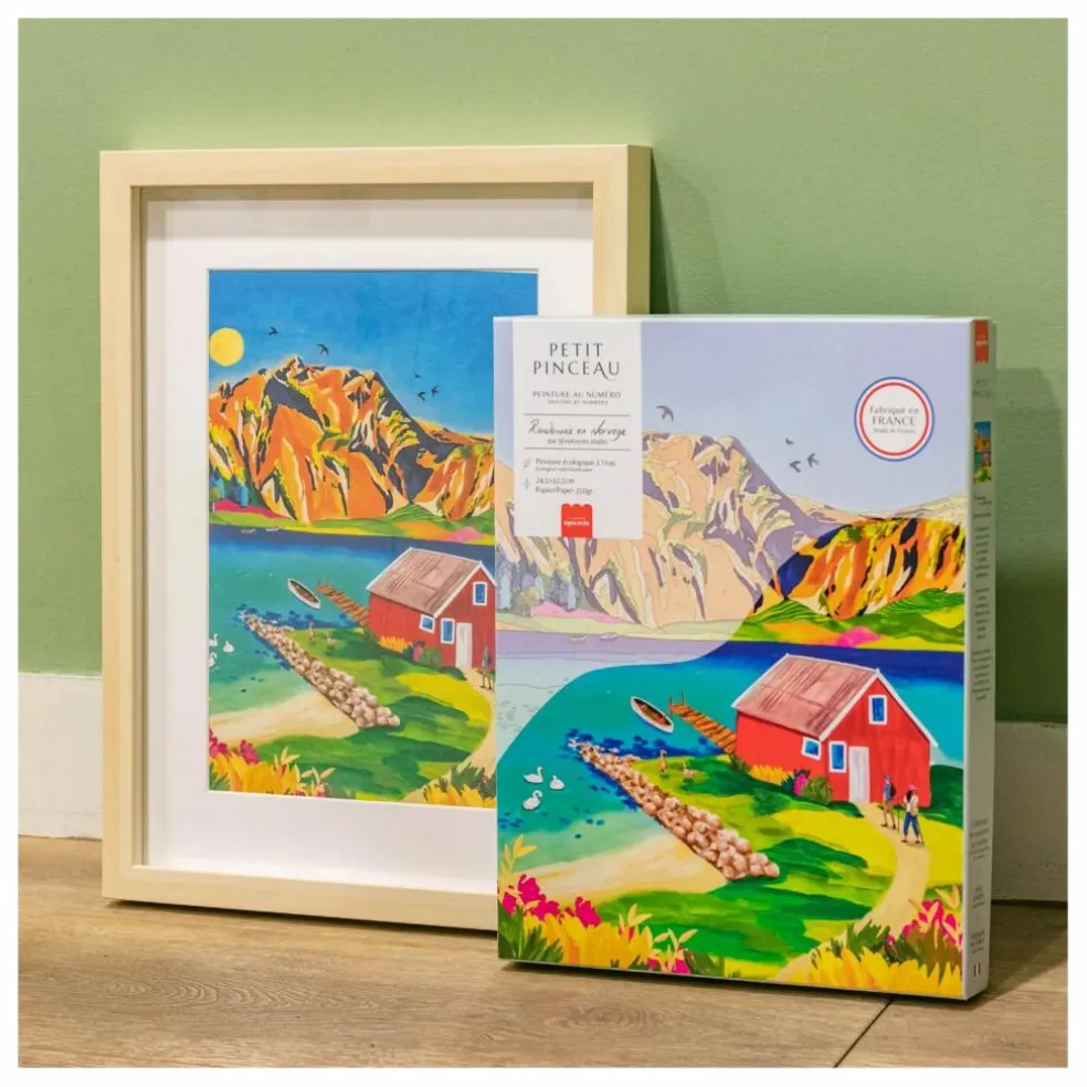 Kit de peinture au numéro - Norvège par Nolwenn Studio