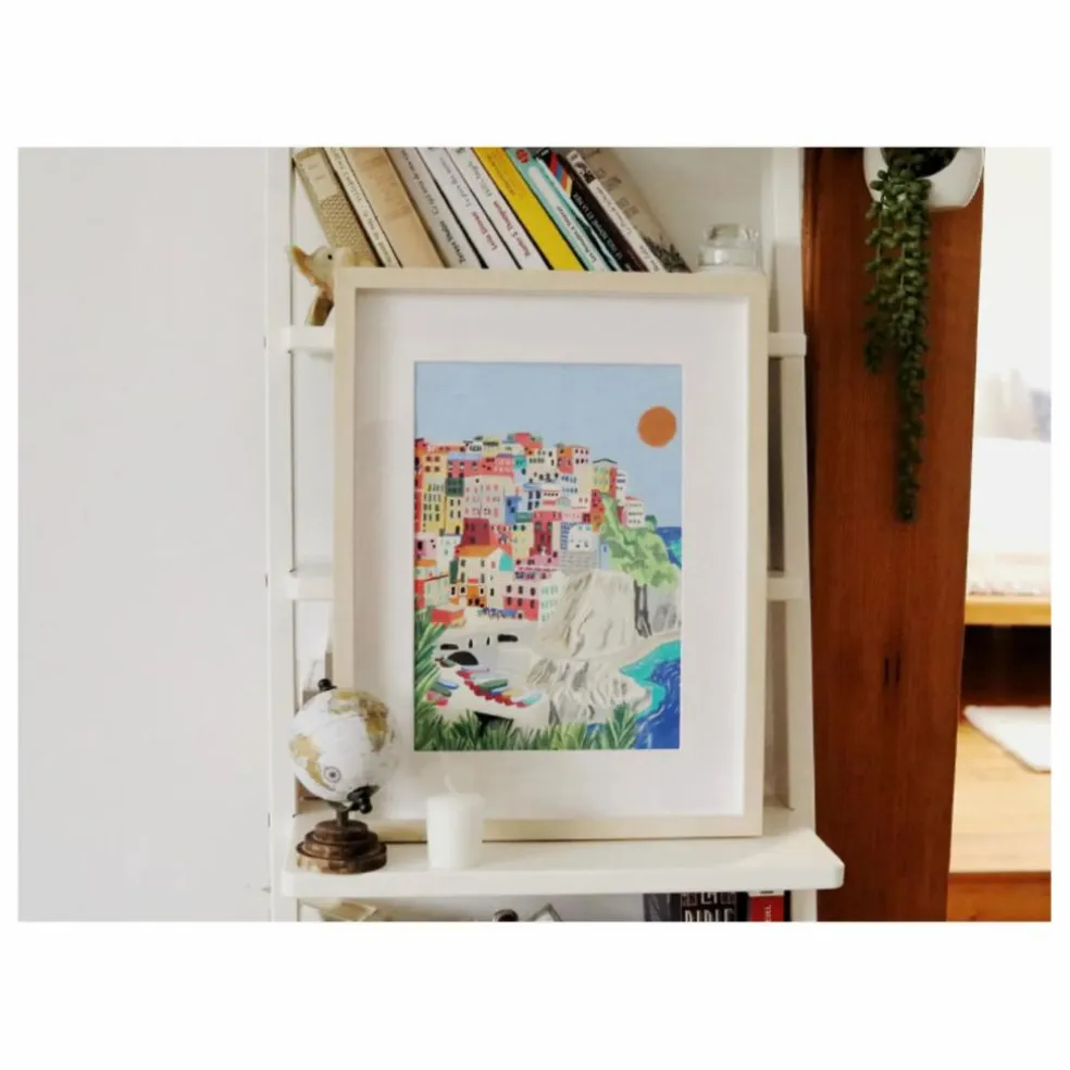 Kit de peinture au numéro - Cinque terre par Kenzie Elston