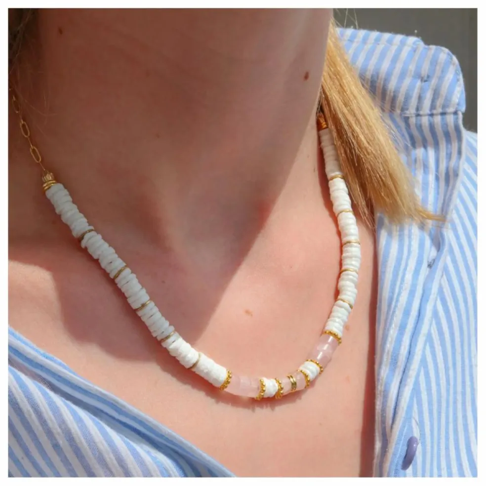 Kit DIY - Mon collier en perles heishi et quartz