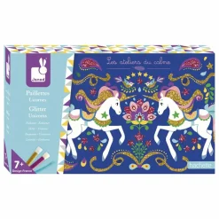 Kit pour dessins pailletés Licornes - Janod x Hachette