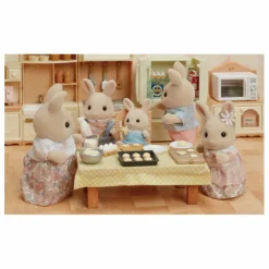 La famille lapin crème