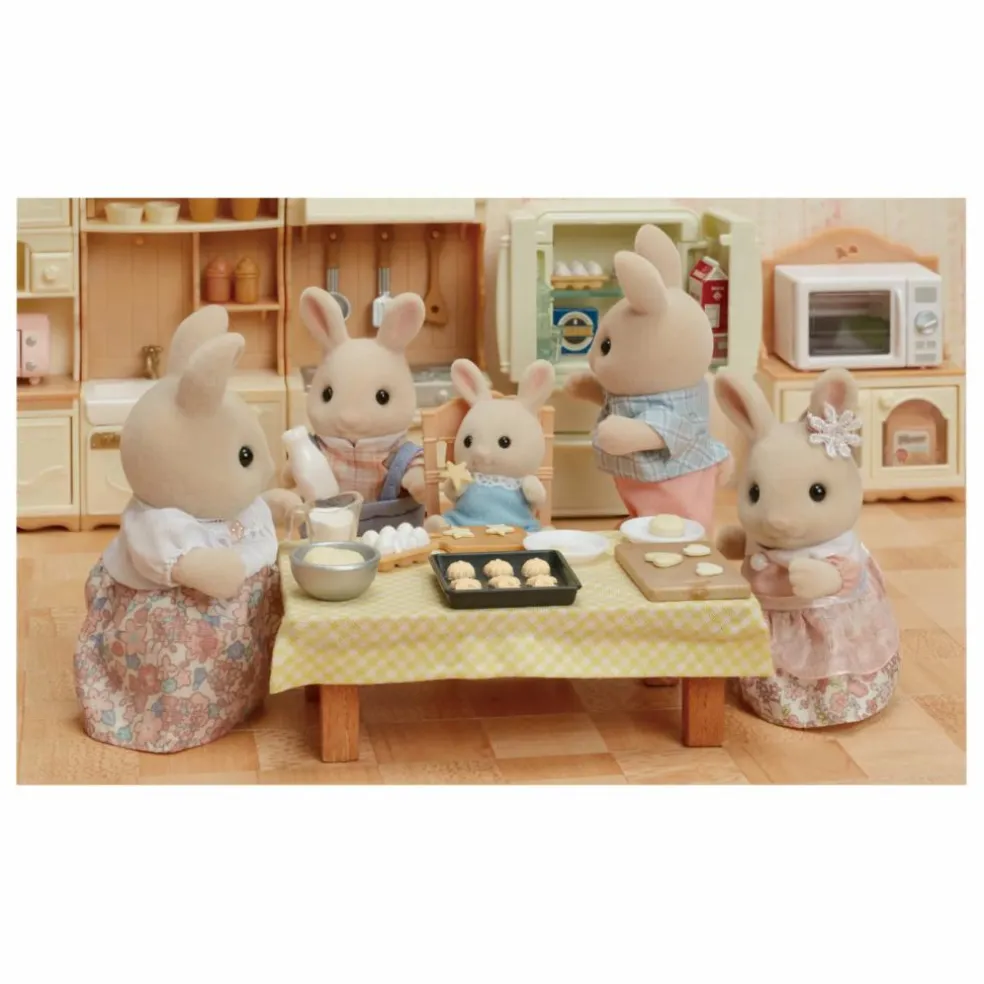 La famille lapin crème
