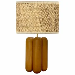 Lampe à poser abat-jour en raphia Charlotte | Naturel