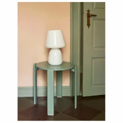 Lampe à poser Apollo en verre opalin | Blanc