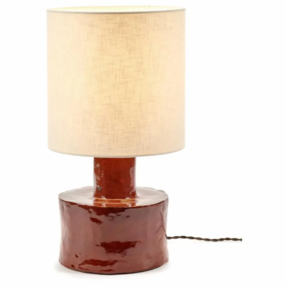 Lampe à poser Catherine en céramique | Rouge