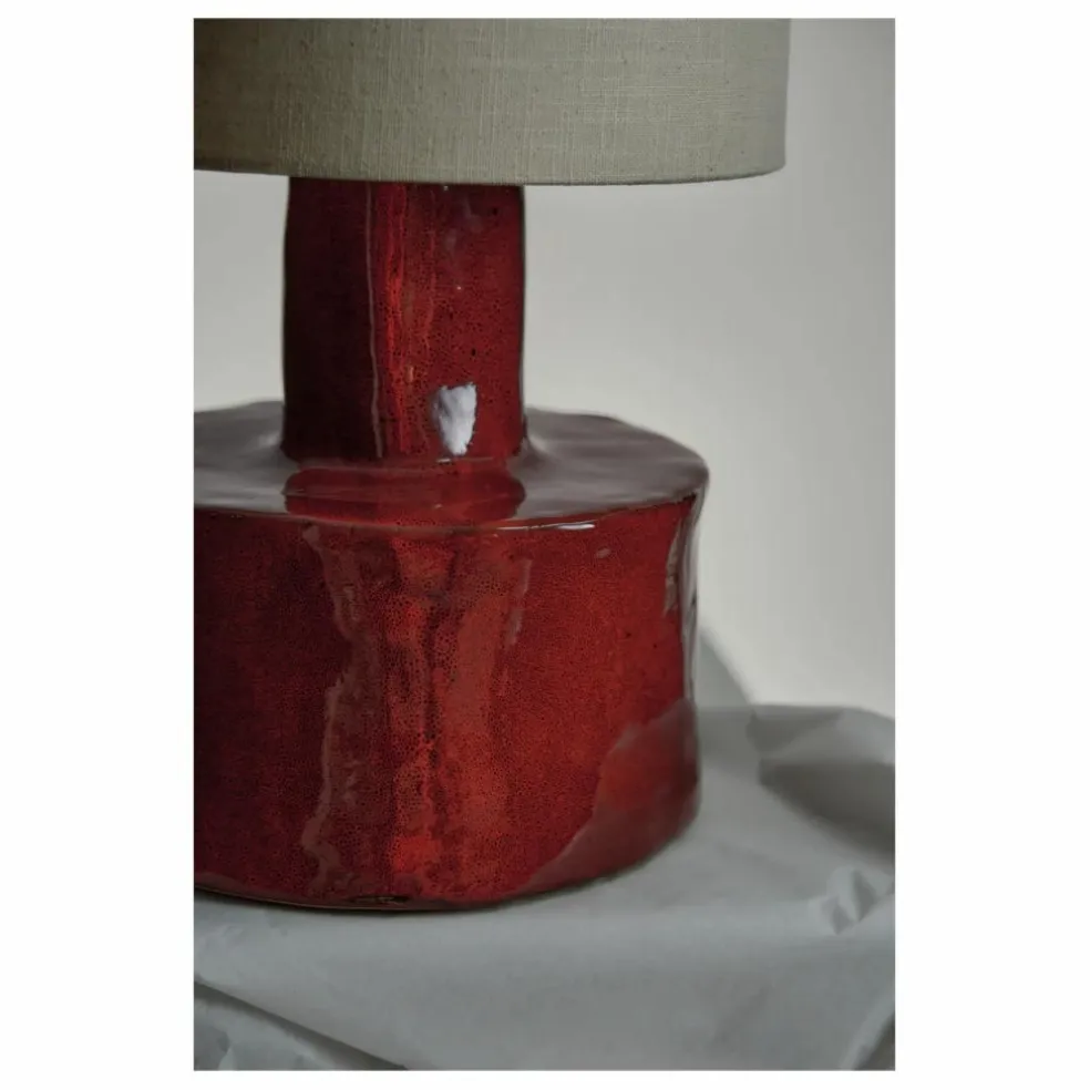 Lampe à poser Catherine en céramique | Rouge
