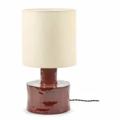 Lampe à poser Catherine en céramique | Rouge