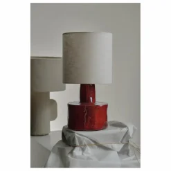 Lampe à poser Catherine en céramique | Rouge