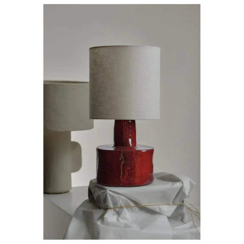 Lampe à poser Catherine en céramique | Rouge