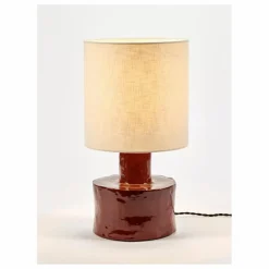 Lampe à poser Catherine en céramique | Rouge