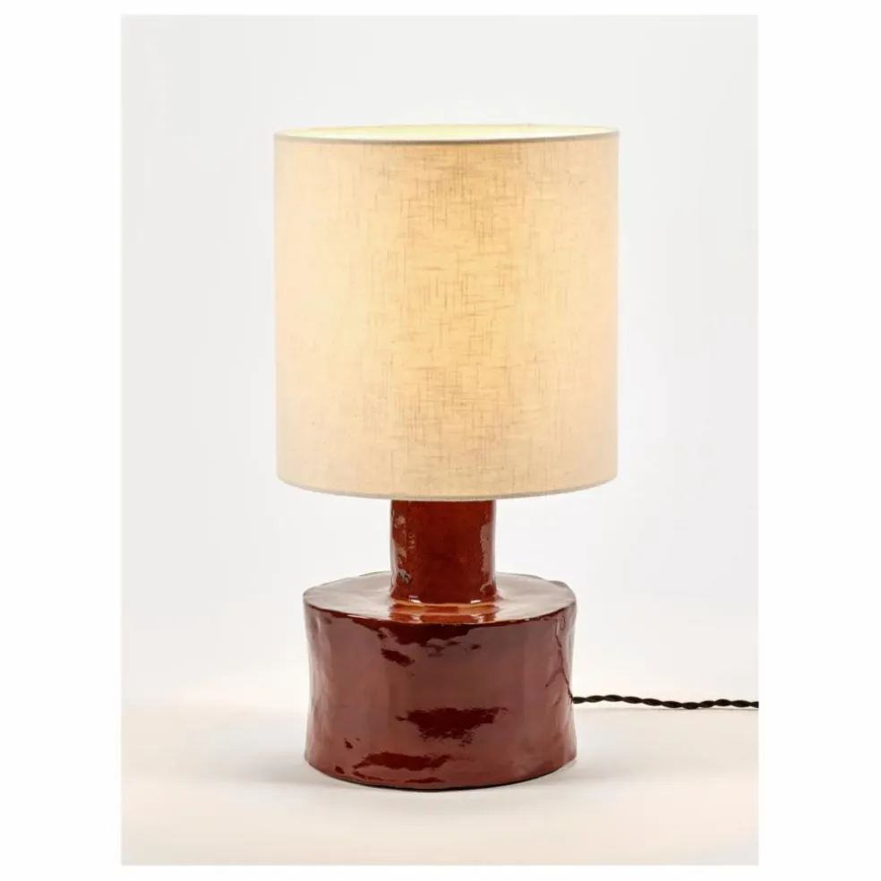 Lampe à poser Catherine en céramique | Rouge