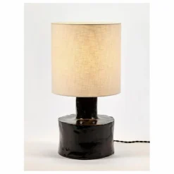 Lampe à poser Catherine en céramique | Noir