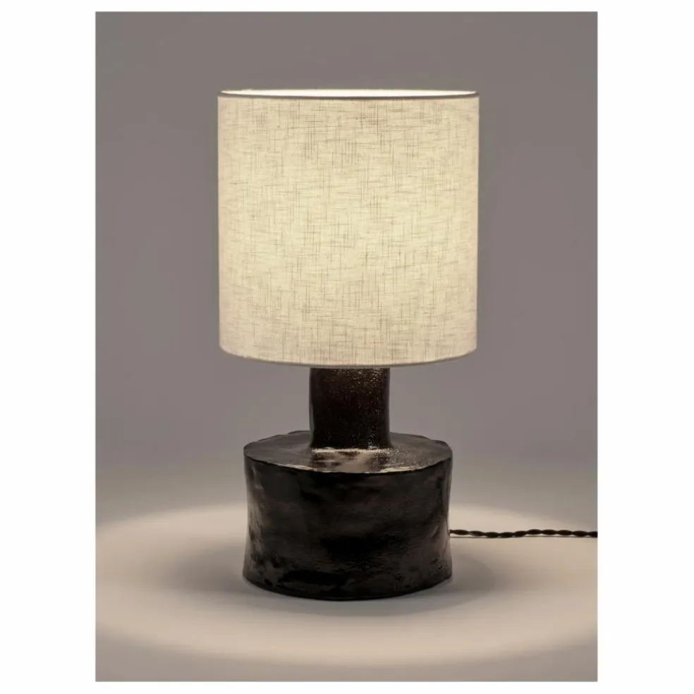 Lampe à poser Catherine en céramique | Noir