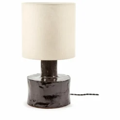 Lampe à poser Catherine en céramique | Noir