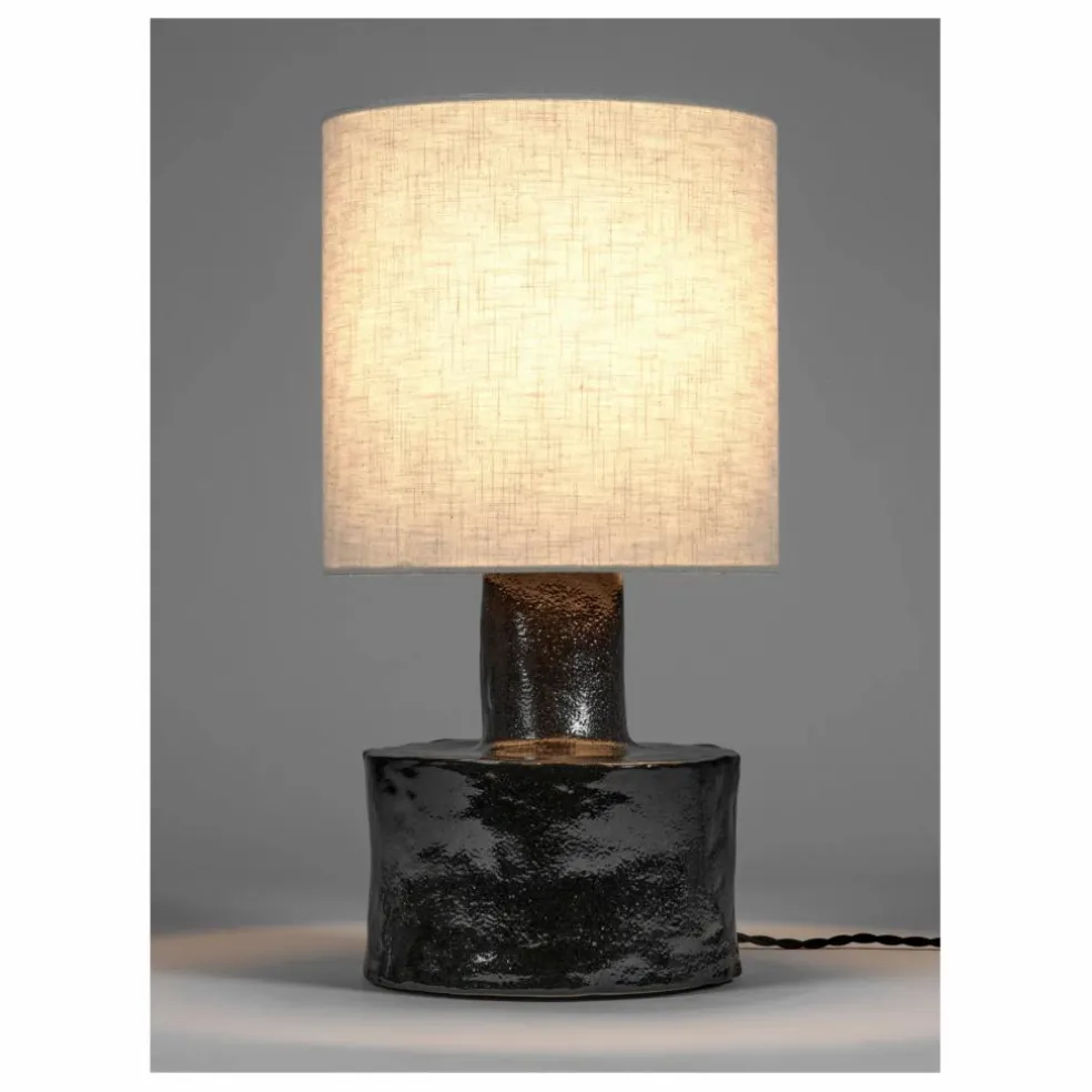 Lampe à poser Catherine en céramique | Noir