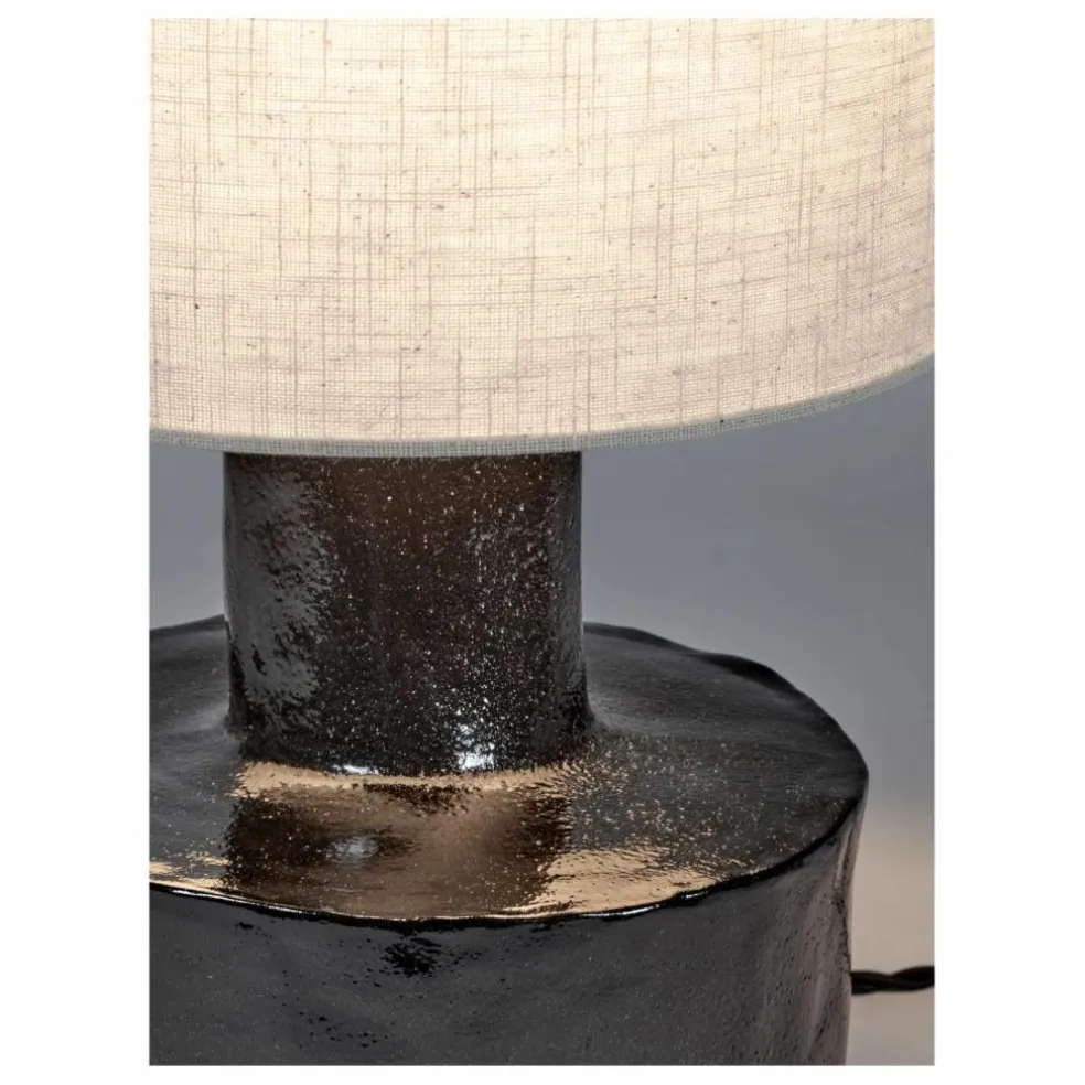 Lampe à poser Catherine en céramique | Noir