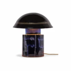 Lampe à poser en grès John, Anita Le Grelle | Bleu marine