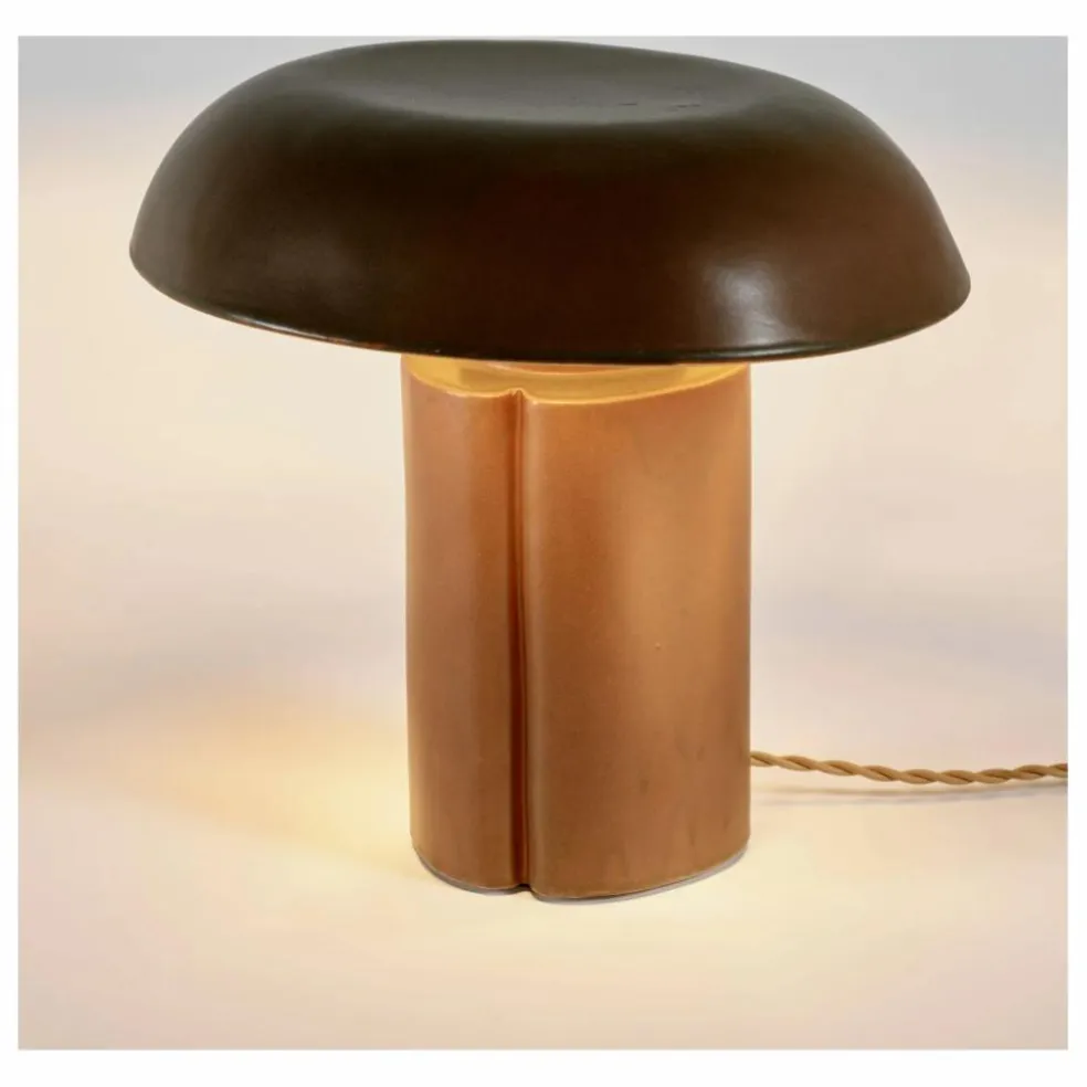 Lampe à poser en grès Oliver, Anita Le Grelle | Marron