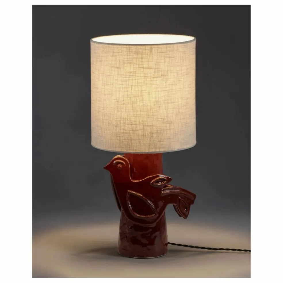 Lampe à poser en grès Paloma, Marie Michielssen | Rouge