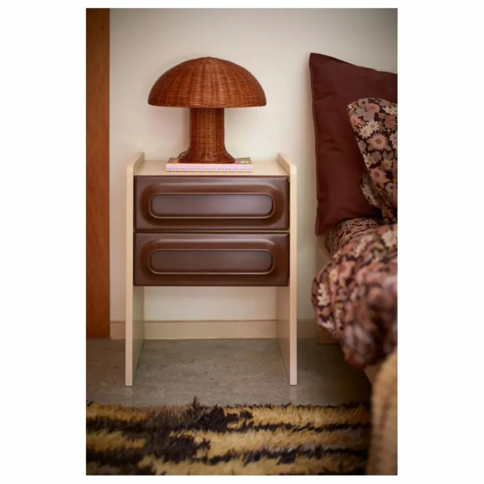 Lampe à poser en osier