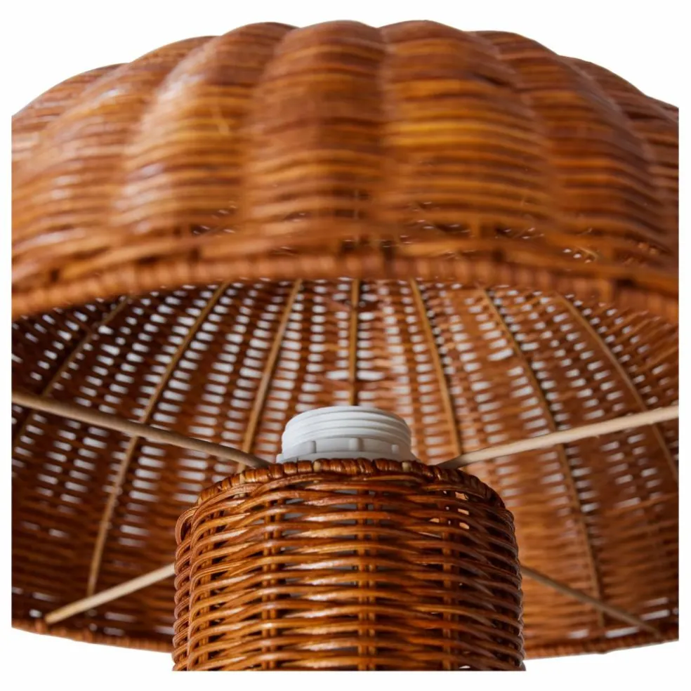 Lampe à poser en osier